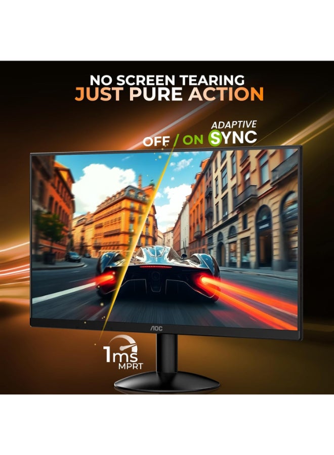 AOC 24-inch Gaming Monitor, 24B30H3, 1920×1080 FHD IPS, 120Hz, 1ms MPRT, Adaptive-Sync, HDMI/VGA, VESA Mount, 3-Side Frameless Design, Flicker-Free, Low Blue Mode black - Image 3