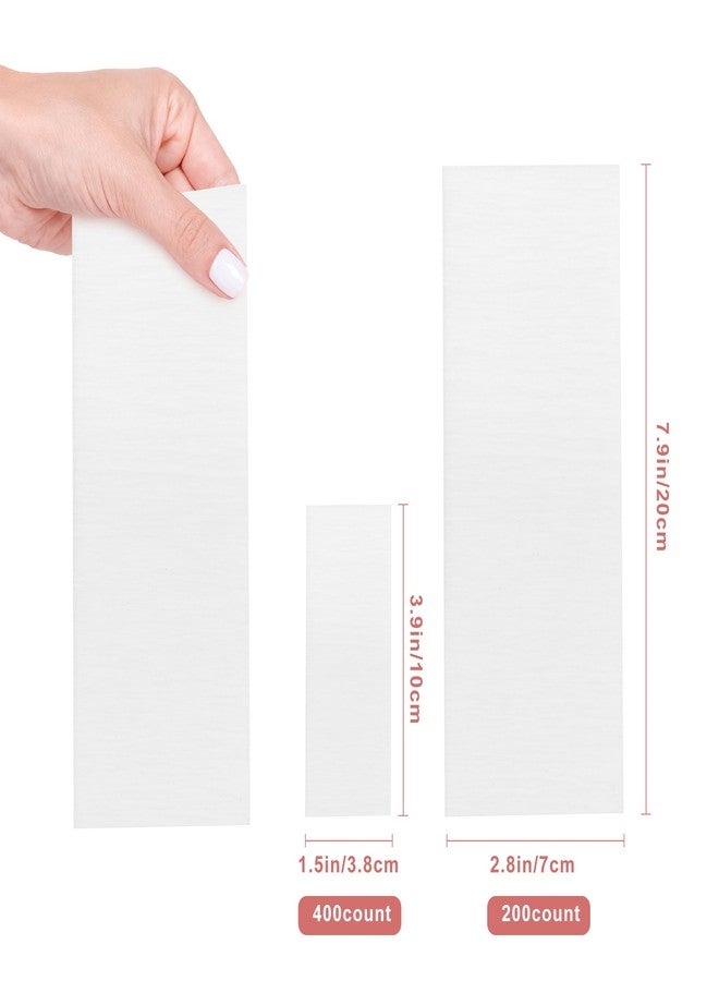 EWVVSS 600-Count Non Woven Wax Strips, 2 Size Body and Facial Epilating Wax Strips Paper for Hair Removal, Beauty Waxing Strips for Leg Face Chest Back and Bikini - Image 3