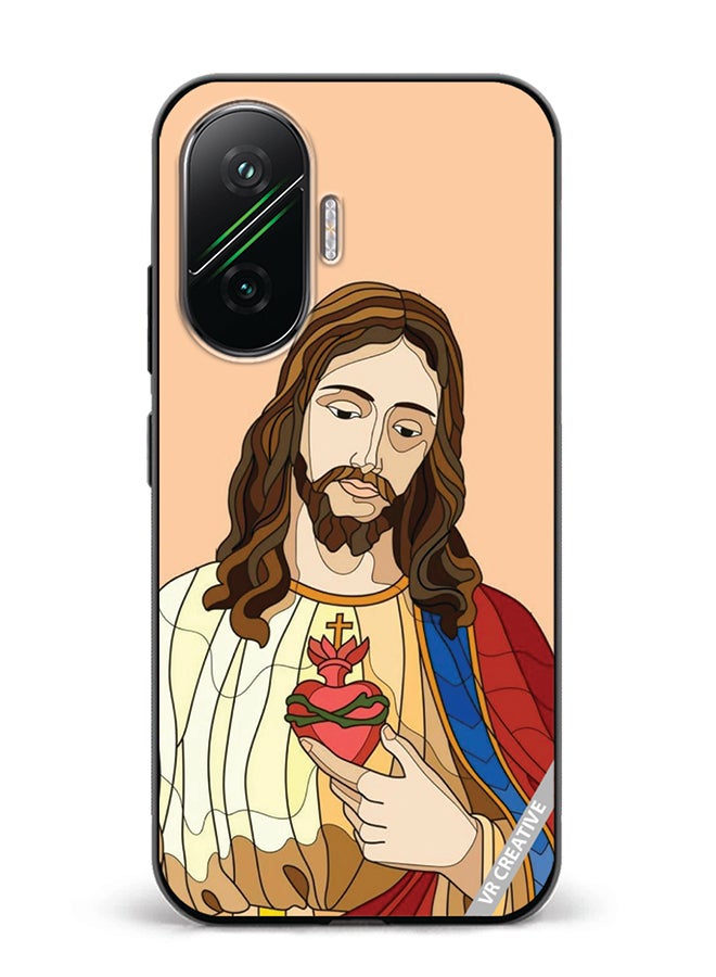 Protective Case Cover For Xiaomi Poco F7 Jesus Design Multicolour