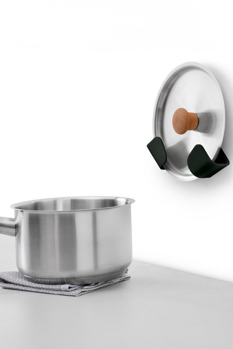 Tchibo 4 Wall Brackets For Lids,  Black - Image 1