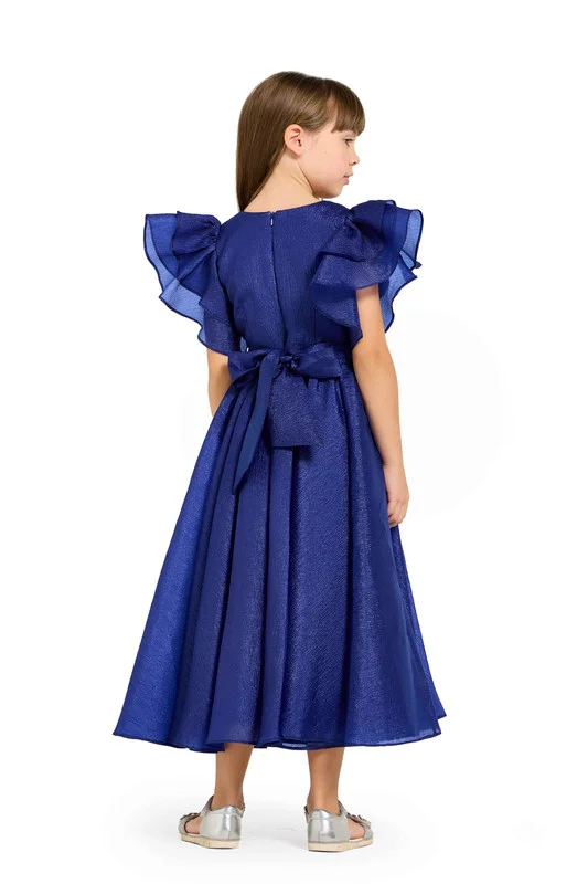 Amri Ruffled Sleeve Midi Dress