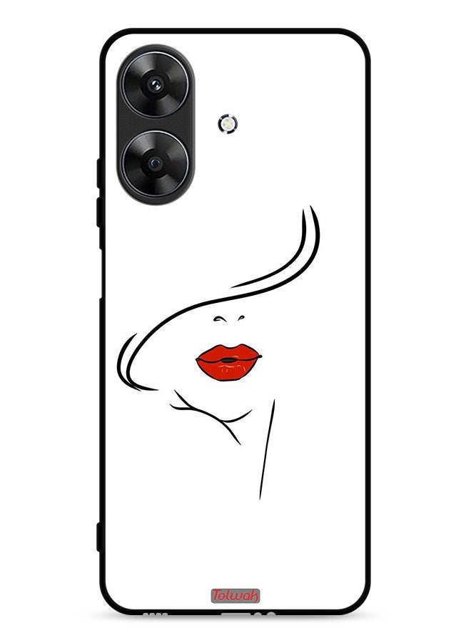 Tolwak Realme Note 60 4G Protective Case Cover Girl Face Art - Image 1
