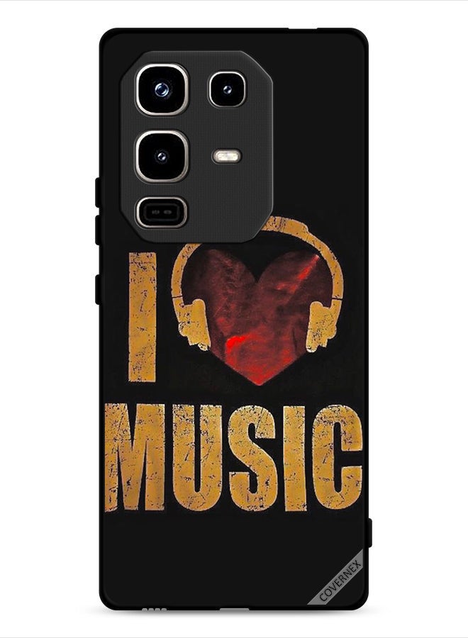 Covernex Infinix Note 50 Pro 4G Protective Case Cover Vintage I Love Music - Image 1