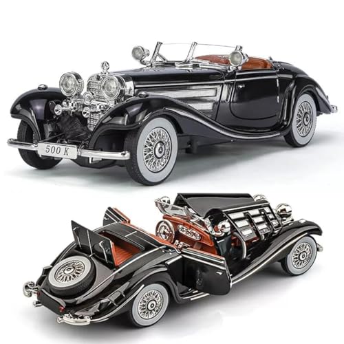 Mashes Mercedes Benz 1936 500K Special Roadster SUV Car 1:32 Scale Model Car Exclusive Alloy Metal Pull Back Die-cast Diecast Metal Pullback Toy Openable Doors & Light Music【Colors as Per Stock 】 - Image 1