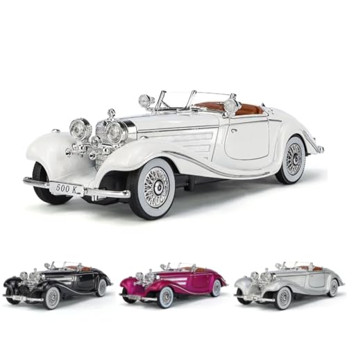 Mashes Mercedes Benz 1936 500K Special Roadster SUV Car 1:32 Scale Model Car Exclusive Alloy Metal Pull Back Die-cast Diecast Metal Pullback Toy Openable Doors & Light Music【Colors as Per Stock 】 - Image 3