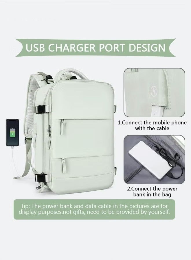 Canway Travel Backpack for Men Women Carry On Backpack with USB Charging Port Shoe Compartment 15.6 Inch Laptop Backpack Flight Approved College School Bag Casual Daypack for Weekender Business Hiking - Image 2