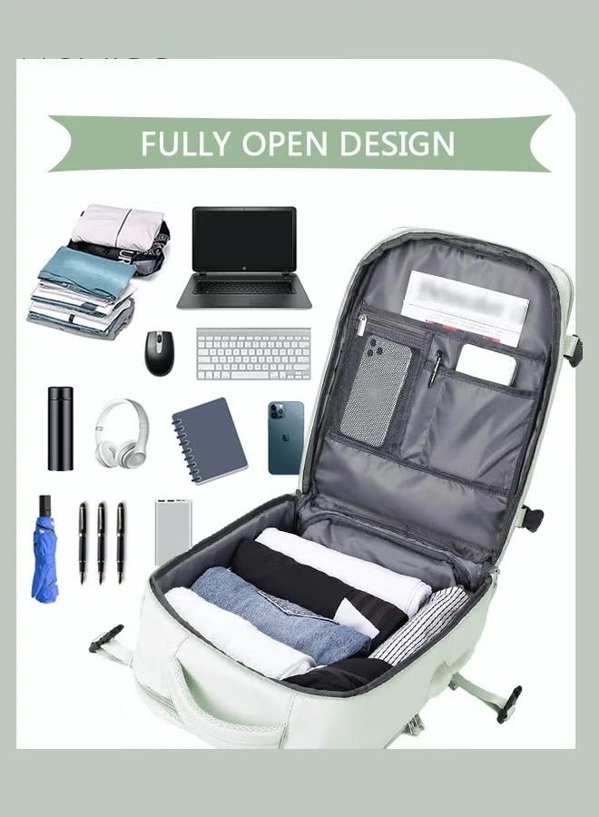 Canway Travel Backpack for Men Women Carry On Backpack with USB Charging Port Shoe Compartment 15.6 Inch Laptop Backpack Flight Approved College School Bag Casual Daypack for Weekender Business Hiking - Image 3