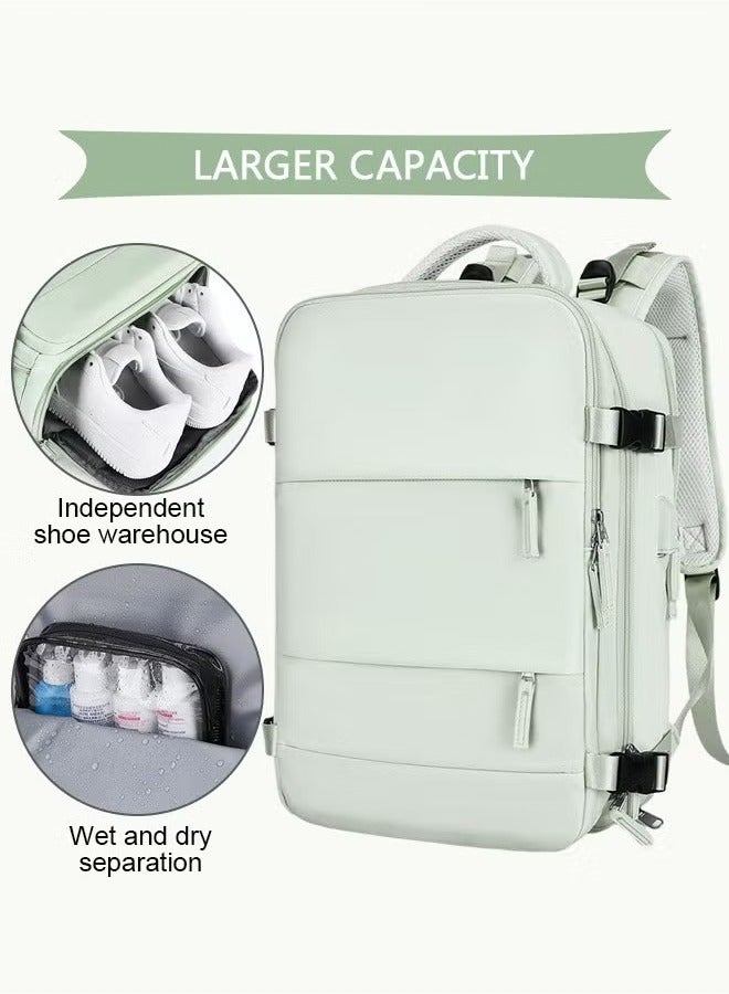 Canway Travel Backpack for Men Women Carry On Backpack with USB Charging Port Shoe Compartment 15.6 Inch Laptop Backpack Flight Approved College School Bag Casual Daypack for Weekender Business Hiking - Image 4