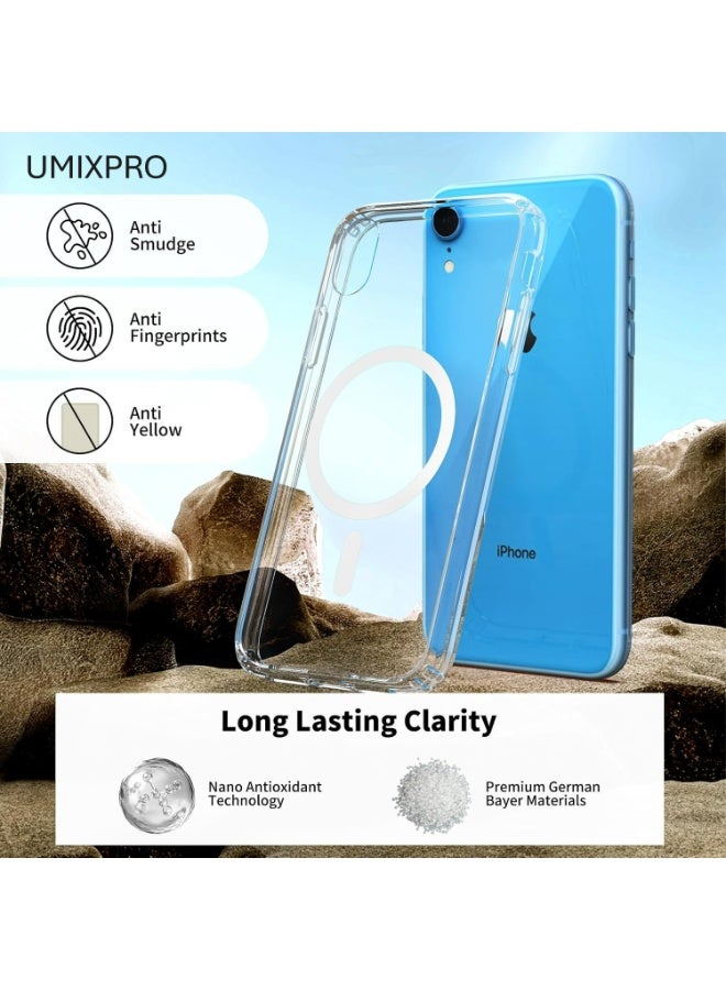 UMIXPRO iPhone XR Magnetic Case, Magsafe Compatible, Clear Shockproof Protective Bumper Cover for 6.1" - Image 5
