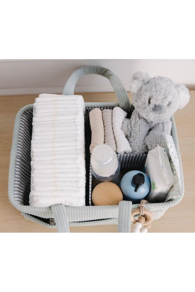 Diaper Caddy, Diaper Organizer or Storage, Portable Nursery Storage and Car Organizer, A Baby Gift Registry, Baby Shower Essentials & Caddy Organizer (Mint Green) - Image 4