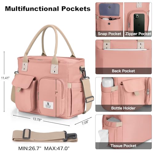 Hafmall 16L Large Pink Lunch Bag for Women, Loncheras para Mujer, Insulated Adult Lunch Tote Box for Work, 4.5Gallon - Image 3