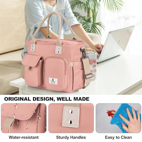 Hafmall 16L Large Pink Lunch Bag for Women, Loncheras para Mujer, Insulated Adult Lunch Tote Box for Work, 4.5Gallon - Image 5