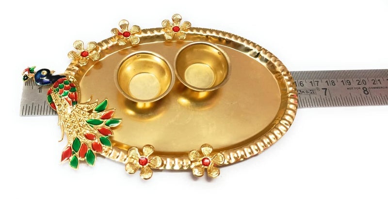 SS Craft Creations Haldi kumkum HolderBoxContainerSet for Home Decor and Sankranti and Pongal Festival Makarsakranti Special - Image 2