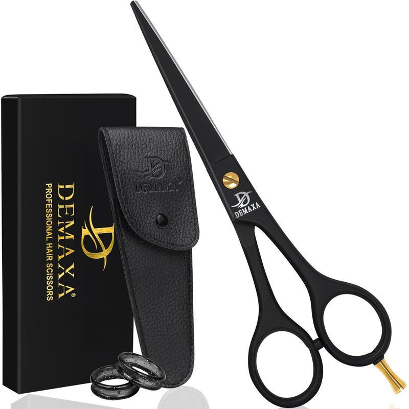 DEMAXA Professional Hair Scissors 6.5 Inch - Premium High Carbon Stainless Steel Barber Salon Hair Shears for Haircut Scissors - Ergonomic Design Super-Sharp Hair cutting Shears Blades - Image 1