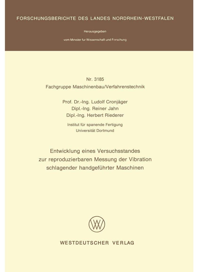Entwicklung eines Versuchsstandes zur reproduzierbaren Messung der Vibration schlagender handgeführter Maschinen 
