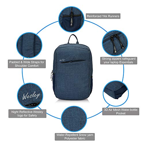Wesley Unisex Milestone Casual Waterproof Laptop Office School College Business Travel Backpack (Dimensions: 12.5x18 inches) (Compatible with 15.6 inch laptops) - Image 5