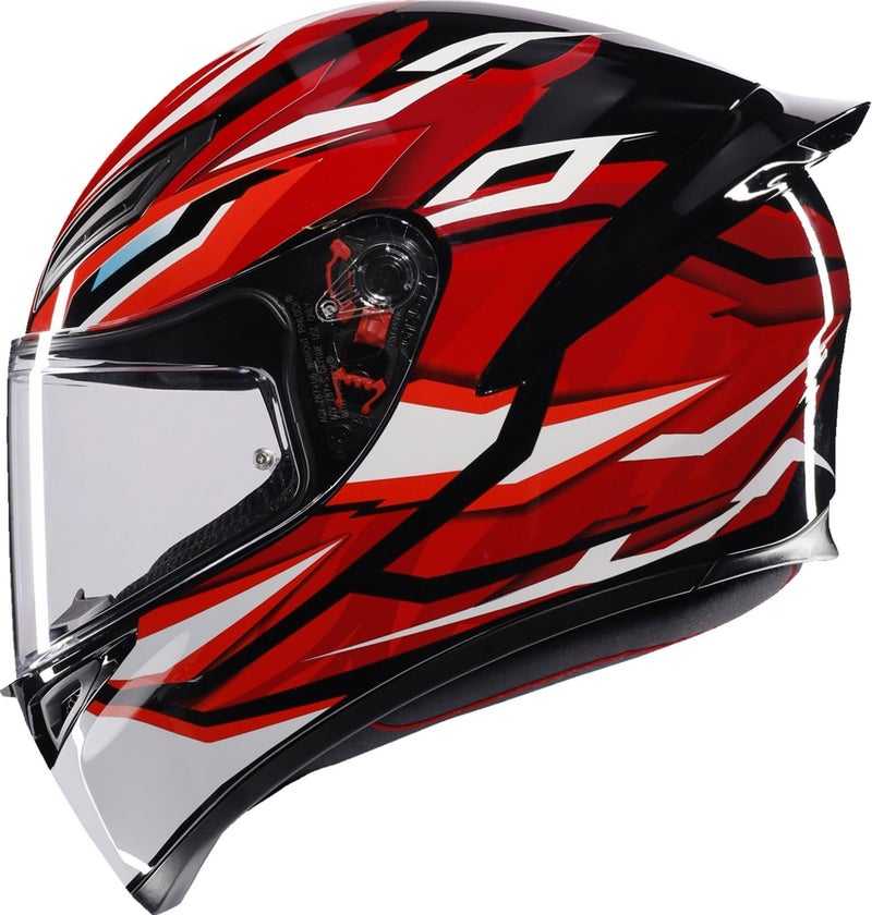 AGV K1 S Lion Motorcycle Helmet Black/Red/White LG - Image 4