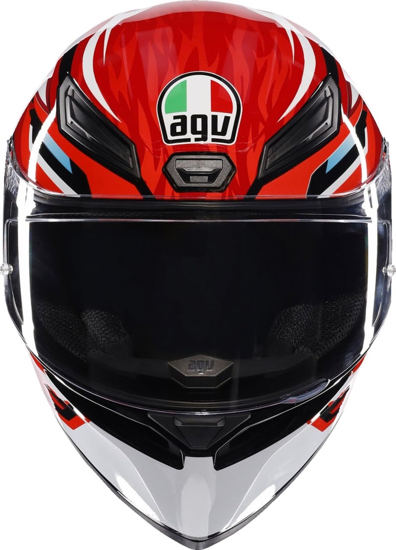 AGV K1 S Lion Motorcycle Helmet Black/Red/White LG - Image 2