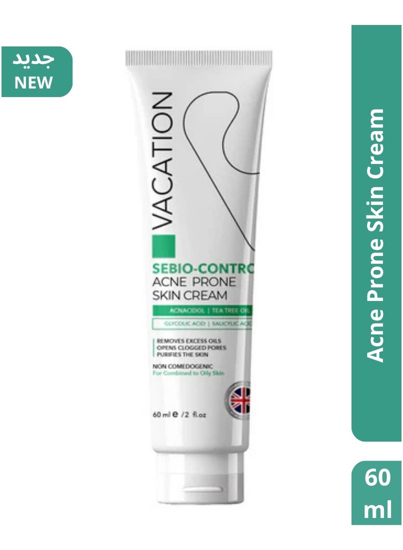 VACATION Sebio-Control Acne Pore Skin Cream - 60 ml - Image 1