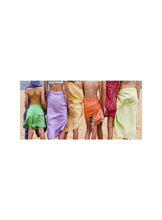 The Bros Turkish Beach Towel with Travel Bag 100x180 cm Quick Dry Sand Free Lightweight Large Oversized Beach Towel Turkish Towels Light Beach Towel Travel Towels (bluelightgrey)  - Image 4