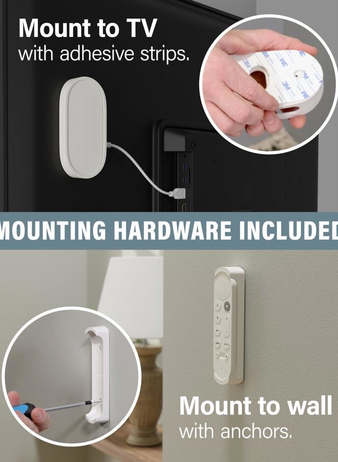 Sanus Mounting Kit for Google TV Streamer (4K) & Google TV Voice Remote Mounts – Conceal Google TV Streamer Behind TV for Cable-Free Look – Mount Google TV Voice Remote on Wall for Easy Access - Image 5