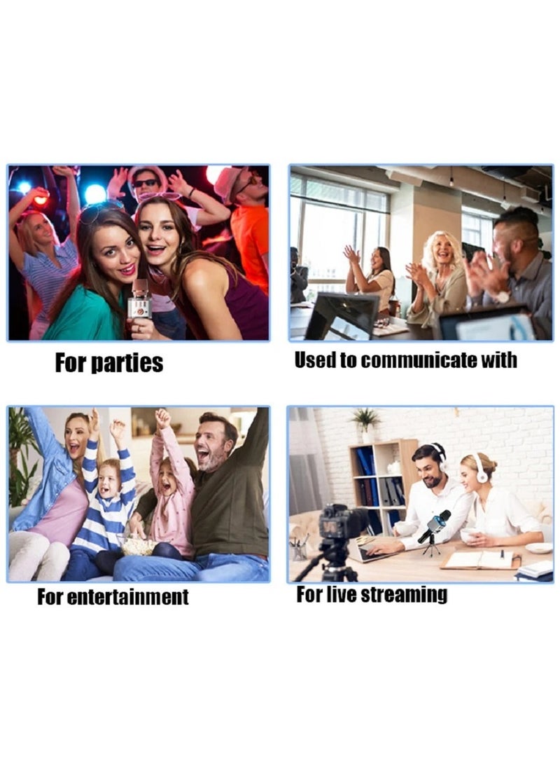 Generic - Melody Magic Unleashed: Portable Handheld Rechargeable Karaoke Microphone with Wireless Bluetooth Connectivity and Stereo Sound - Perfect for Home Celebrations and Birthday Parties - Image 1