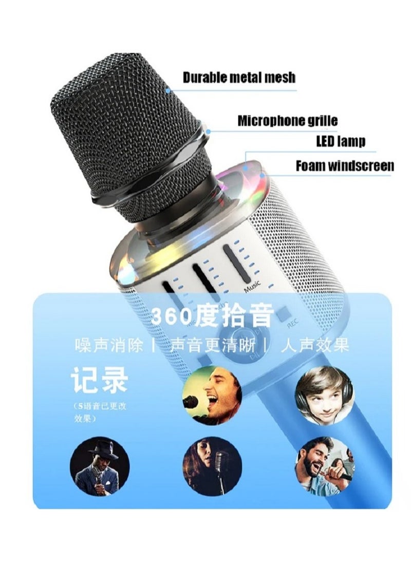 Generic Melody Magic Unleashed: Portable Handheld Rechargeable Karaoke Microphone with Wireless Bluetooth Connectivity and Stereo Sound - Perfect for Home Celebrations and Birthday Parties  - Image 5