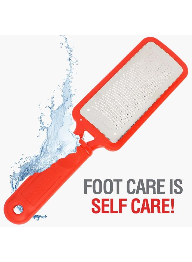 Probelle Metal Foot File Pedicure Rasp, Red, Full Size - Image 3
