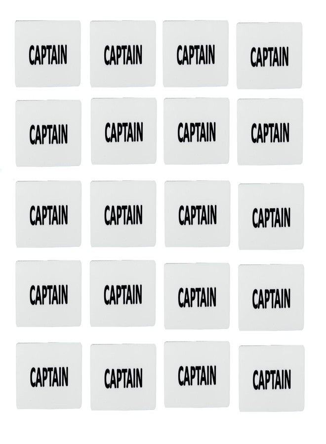MOREL Captain Badge in White Acrylic PINBACK USE for School, College Classes, Office Staff, Name Badge |Pack of 20| - Image 2