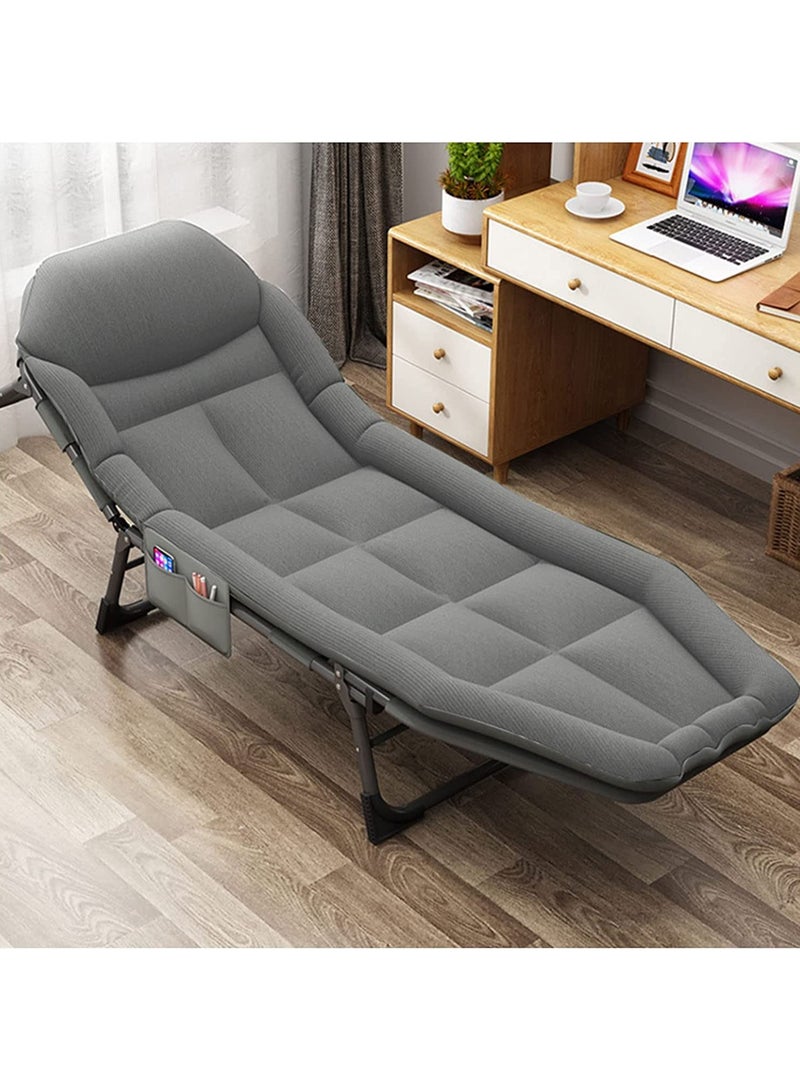 DubaiGallery Lounge Chair Folding Cot, Portable Folding Camping Cot Bed, Sleeping Cot for Beach Lawn Camping Pool Sunbathing Chairs,  - Image 3