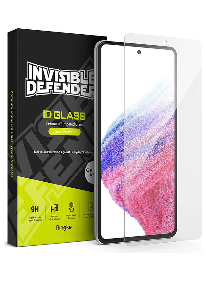 رينجك عبوة من قطعتين من واقي الشاشة المقوى المتوافق مع هاتف Samsung Galaxy A53 5G، طبقة زجاجية ممتازة بدرجة صلابة 9H - Image 1