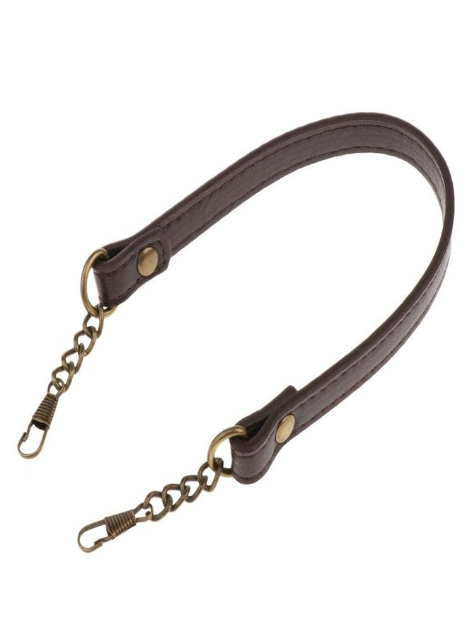 ATORSE UJEAVETTE Short Bag Strap Replacement Pu Leather Handbag Handle DIY Bag Belts Brown - Image 1