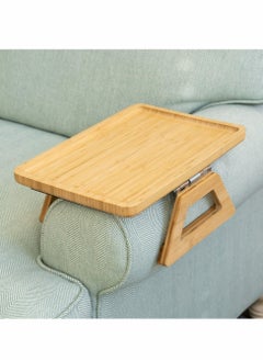 Excefore Sofa Arm Clip Table for Wide Couches, Couch Arm Tray Table, Portable Table, TV Table and Side Tables for Small Spaces, Stable Sofa Arm Table for Eating and Drink Table  - Image 2