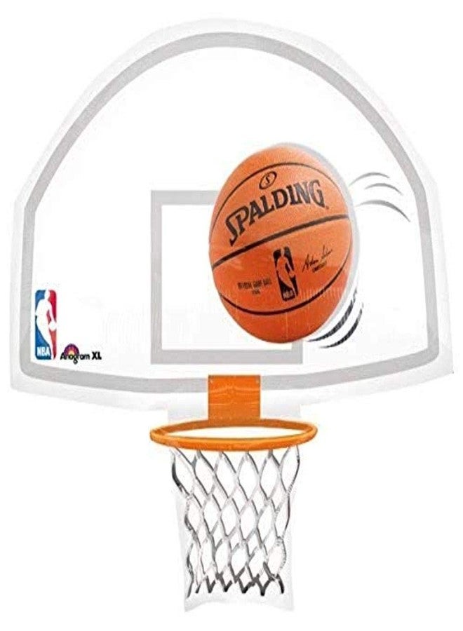 Anagram 31648 NBA Backboard Basketball Foil Balloon, 26", Multicolored - Image 1