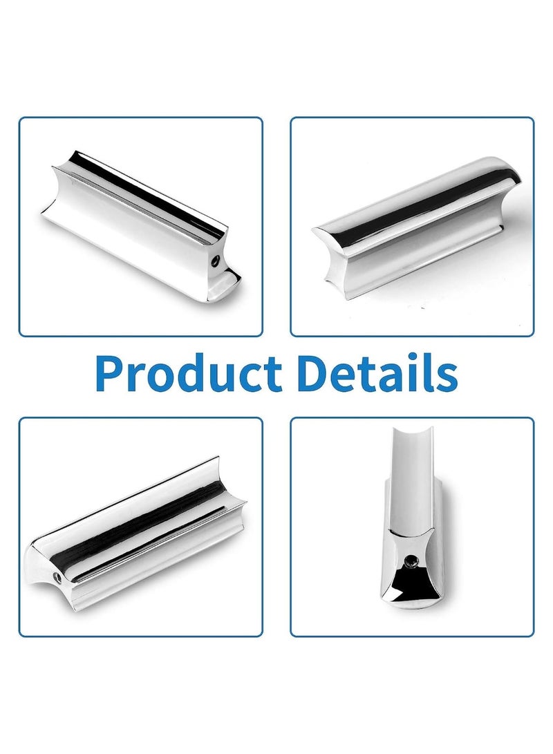 LAMAY Guitar Slide Metal Steel Tone Bar for Lap Steel Guitar, Electric Guitar with Celluloid and others + Stainless Steel Metal Thumb & Finger Picks Plectrums - Image 2