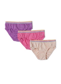 Jockey Girls Super Combed Cotton Panties with Ultrasoft Waistband_Pack of 3_Colors & Prints May Vary_Style_SG11_Assorted_11-12 Yrs