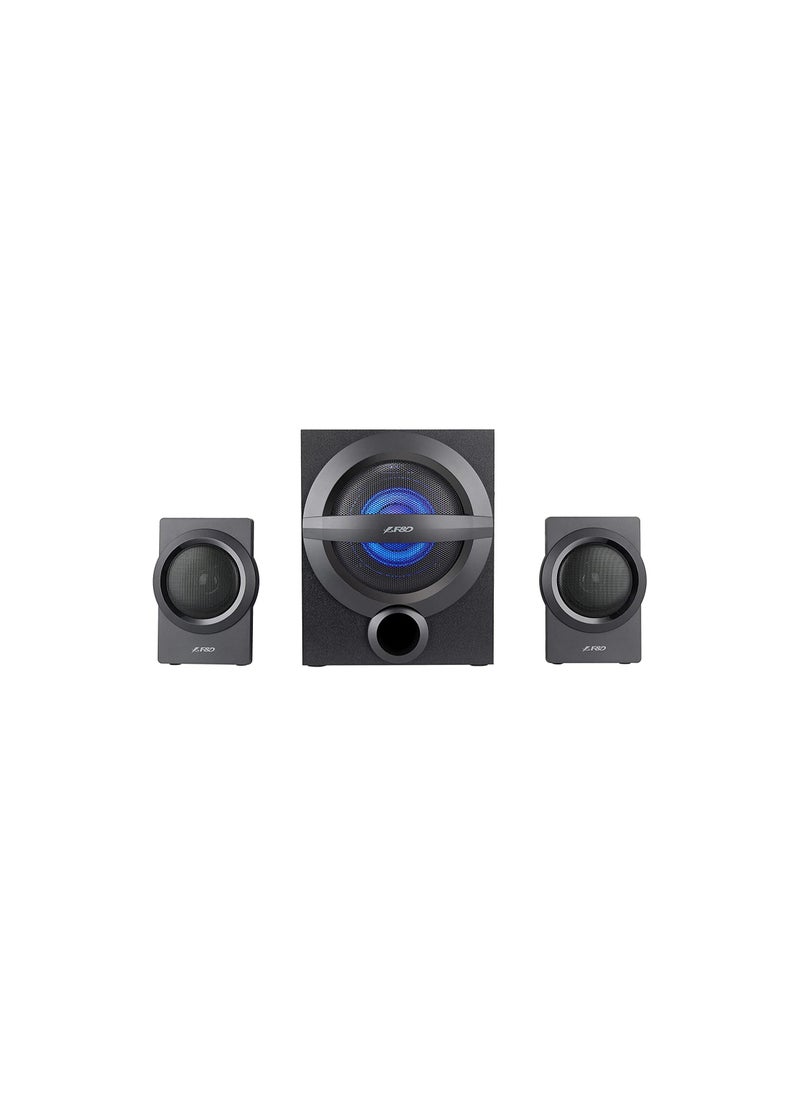 F&D - F&D A140X 74 W 2.1 Channel Bluetooth Multimedia Speakers with Subwoofer Satellite Speaker USB\ AUX\ Remote Control \ Digital FM (Black) - Image 1