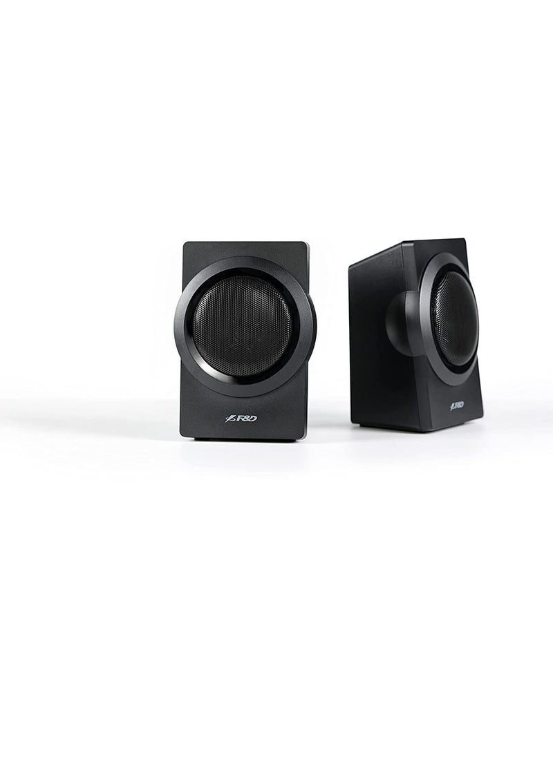 F&D - F&D A140X 74 W 2.1 Channel Bluetooth Multimedia Speakers with Subwoofer Satellite Speaker USB\ AUX\ Remote Control \ Digital FM (Black) - Image 1