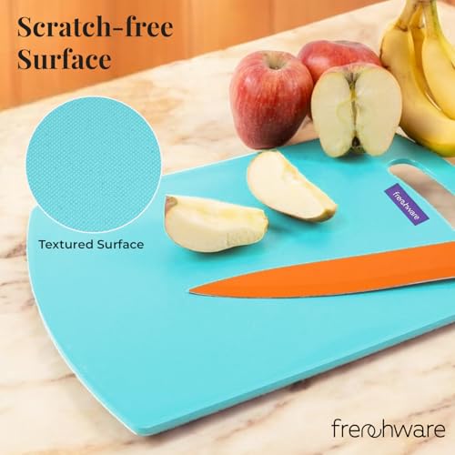 Frenchware Plastic Cutting-Chopping Board with Handle (Light Blue, Large) for Vegetable, Fruits, Premium-Grade Plastic, 100% Food Safe, BPA-Free, Dishwasher Safe, Microwave Safe, Anti Bacterial - Image 4
