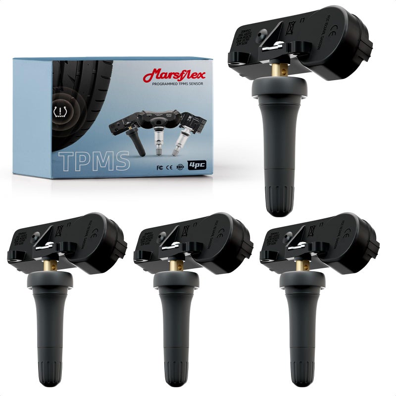 Marsflex TPMS Sensor 13598773 433MHZ Fit for Chevy GMC Cadillac Buick Tire Sensors for Chevrolet Malibu Silverado Impala Cruze Regal Lacrosse Tire Pressure Monitoring Sensor Replaces 13516165 4PCS