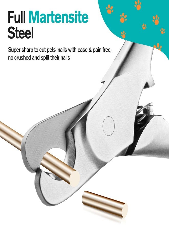 FERYES Heavy Duty Stainless Steel Pet Nail Clippers - Precision and Comfort for Dogs and Cats - Image 3
