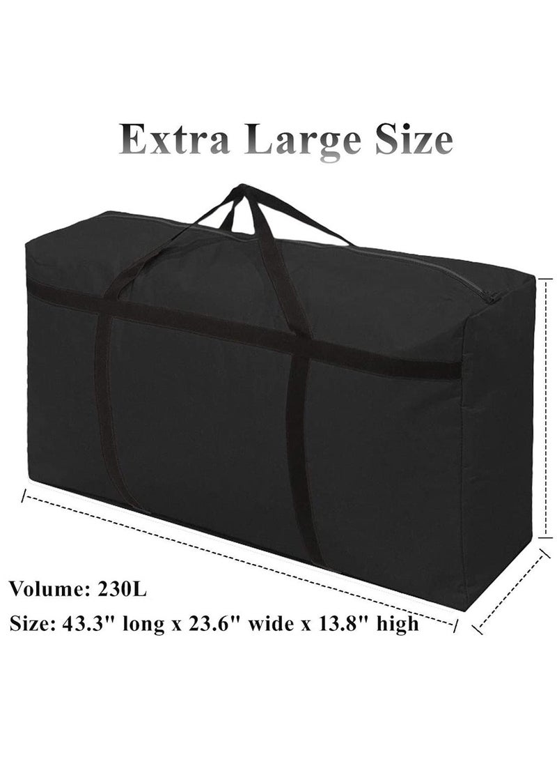 HomarKet Foldable Oversized Waterproof Storage Bag Organizer With Zips Black 230L  - Image 3