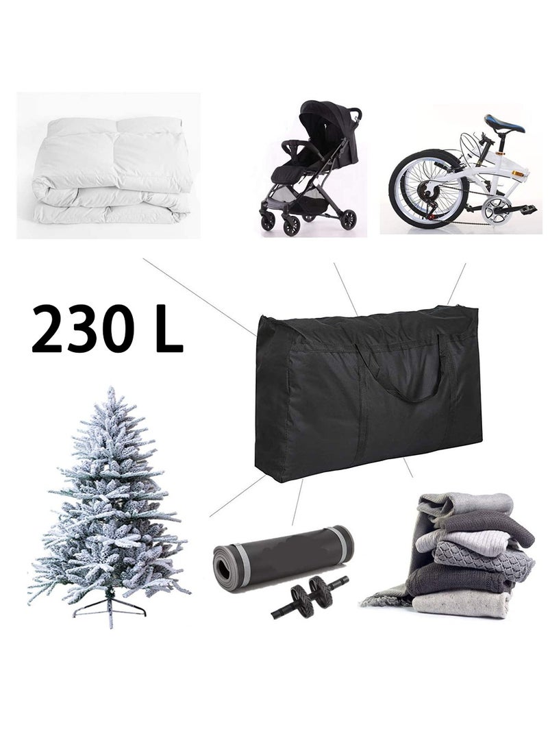 HomarKet Foldable Oversized Waterproof Storage Bag Organizer With Zips Black 230L  - Image 2