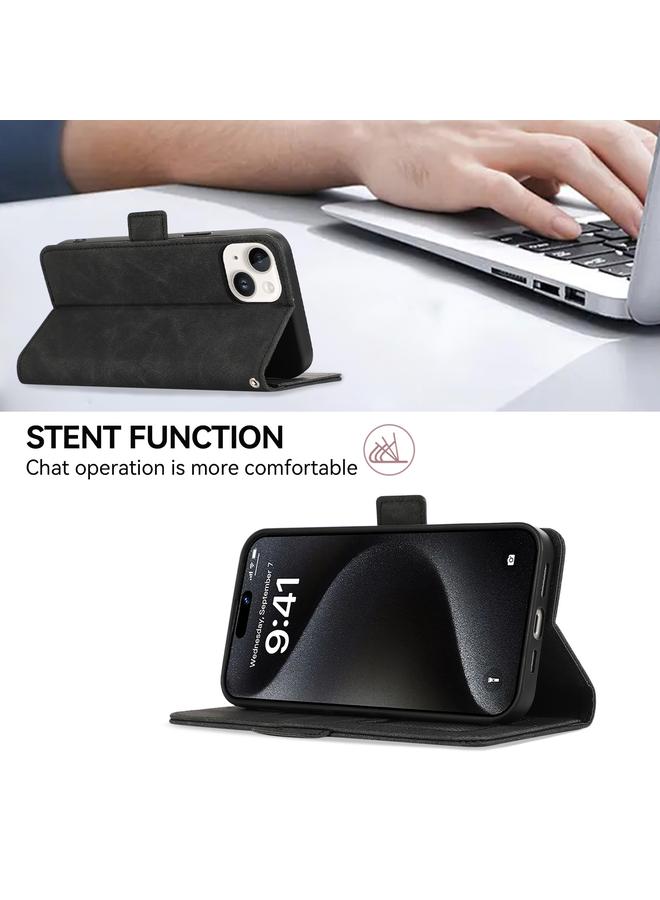 S-TOP Case For iPhone 14 Pro Max ABEEL Frosted Magnetic RFID Leather Phone Case - Image 5