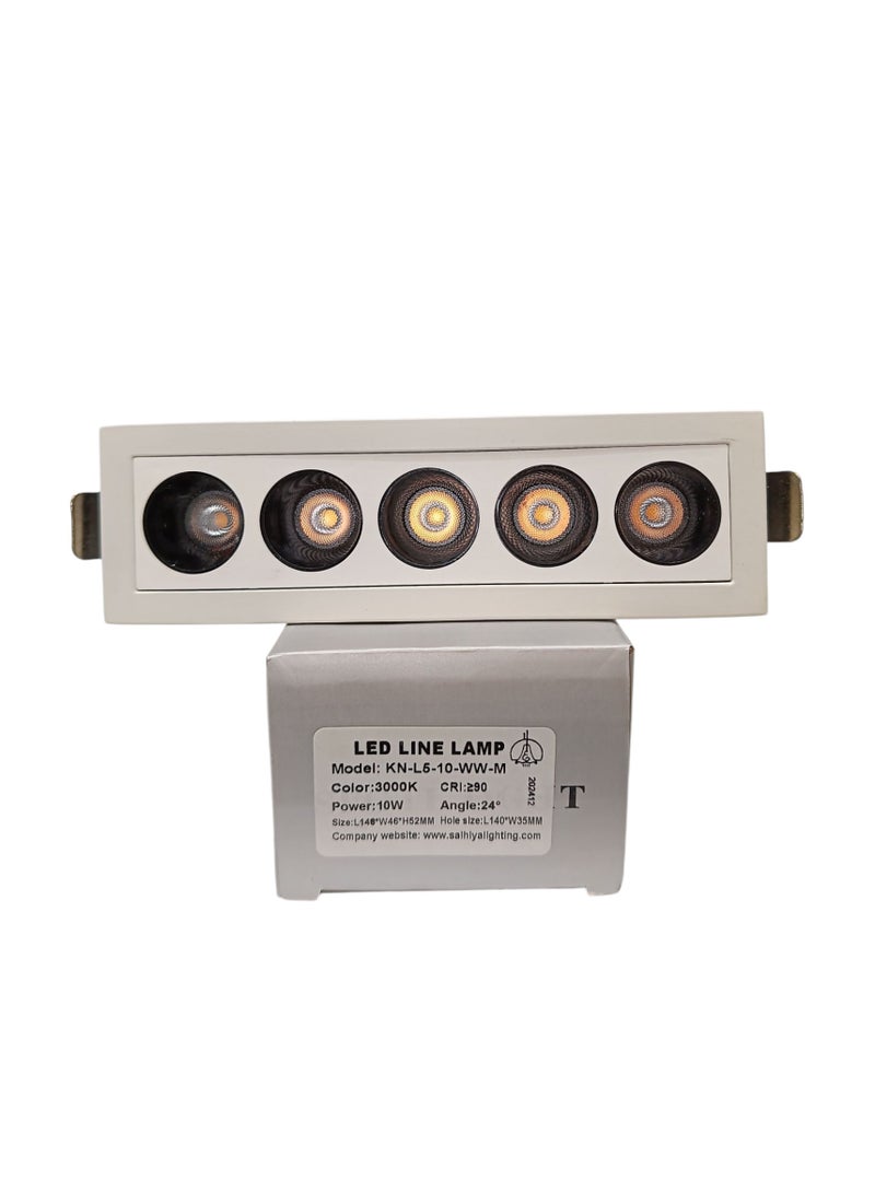 أضواء الصالحية 5Heads LED Spot Light KN-L5-10 10W  Warm White (3000K)  - Image 1