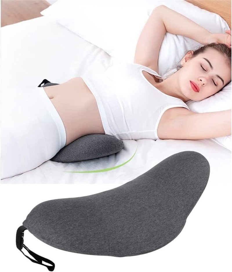 Luckam Memory Foam Lumbar Support Pillow for Back Pain Relief, Pregnancy Wedge Cushion, Comfortable Sleeping Waist Pillow for Spine Alignment - Image 1