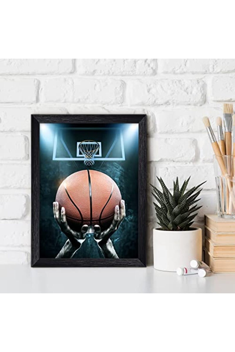LIYAOLI Basketball Posters Framed Wall Art for Boys Bedroom Sports Posters 3 Panel 12 x 16 Inch Black And White Wall Art Decor - Image 5