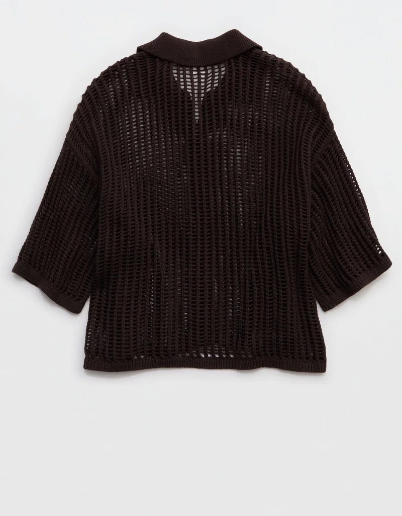 Aerie  Aerie Short Sleeve Polo Sweater for Women | Best Price UAE