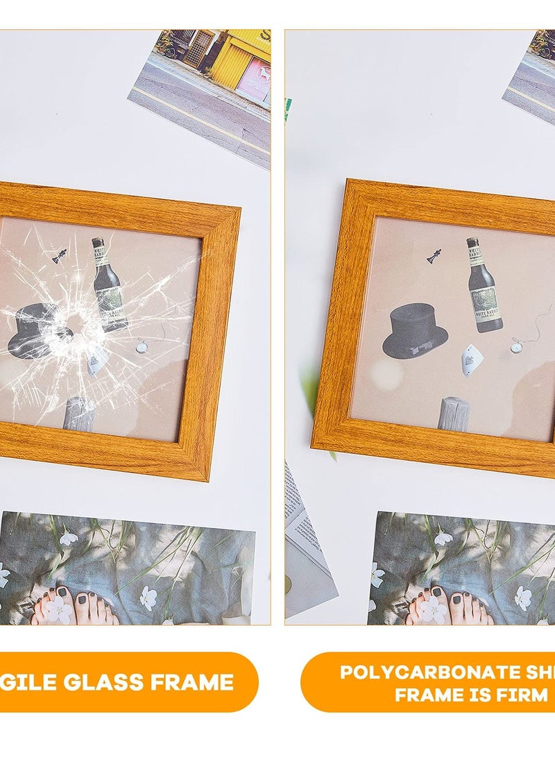 10 Pieces Polycarbonate Sheets Clear Plastic Sheet Thin Rigid Plastic Sheet Clear Polycarbonate Sheet Shatter Resistant Plastic Sheets for DIY Crafts Document Picture Frames, 8 x 10 x 0.02 Inch - Image 4