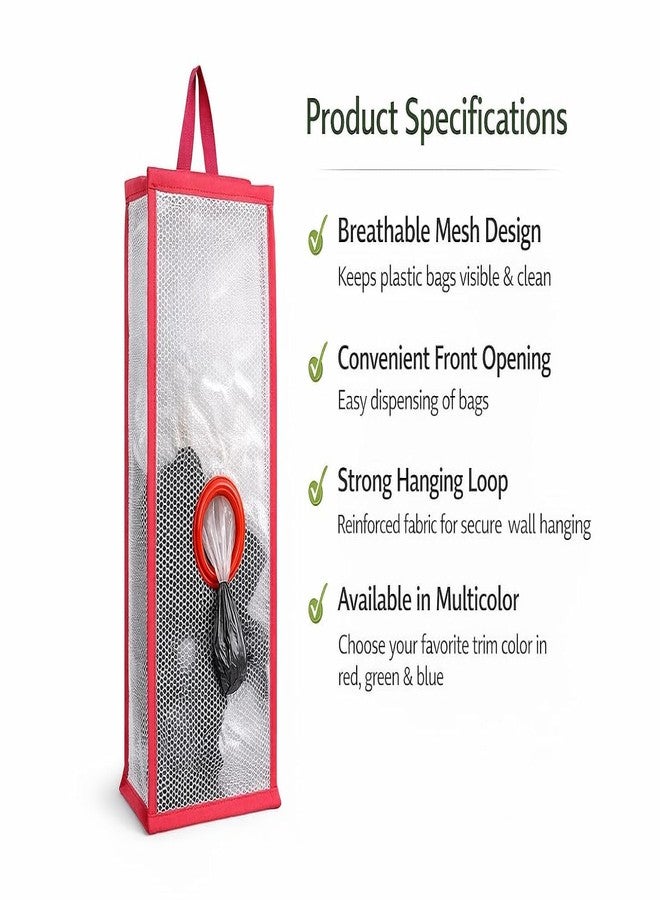 PriAn Auto Wall Mounted Mesh Garbage Bag Dispenser with Pull Hole | Pet Waste Bag Storage Organizer | Reusable Trash Bag Holder | Kitchen Bathroom Car Plastic Bag Saver - Image 3